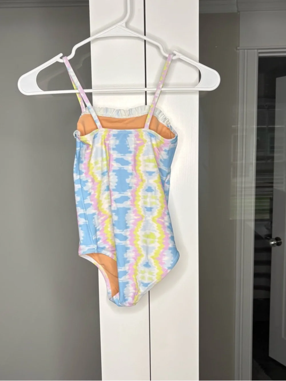 J. Crew Crewcuts Girls' Tie-dyed Ruffle One-piece Swimsuit Multi